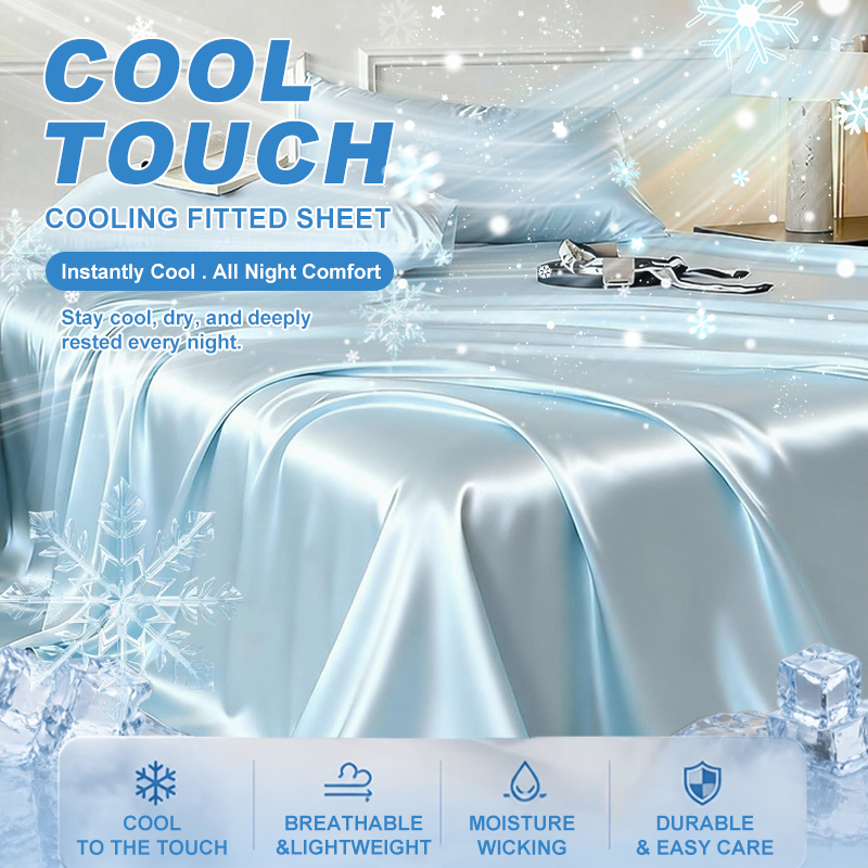 Silk Sheet Set - Lenzuolo Rinfrescante Estivo Traspirante e Confortevole,