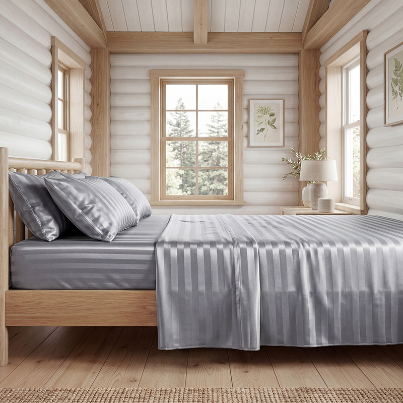 Set di Lenzuola in Raso a Righ - Silk Sheet Set recensione e prezzo